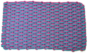 Raspberry and Aqua Double Weave